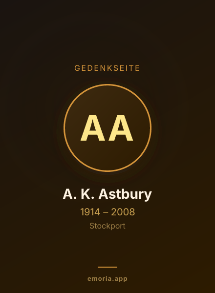 Gedenkportrait von A. K. Astbury