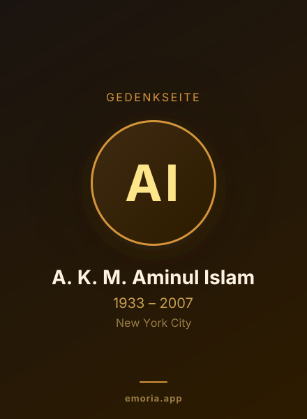 Gedenkportrait von A. K. M. Aminul Islam
