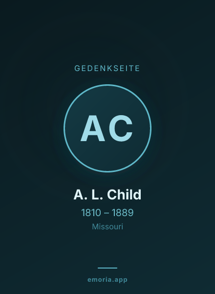Gedenkportrait von A. L. Child