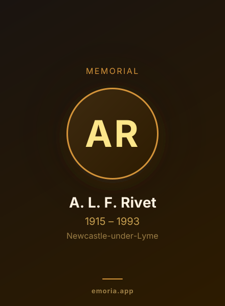 Memorial portrait of A. L. F. Rivet