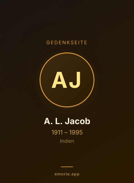 Gedenkportrait von A. L. Jacob