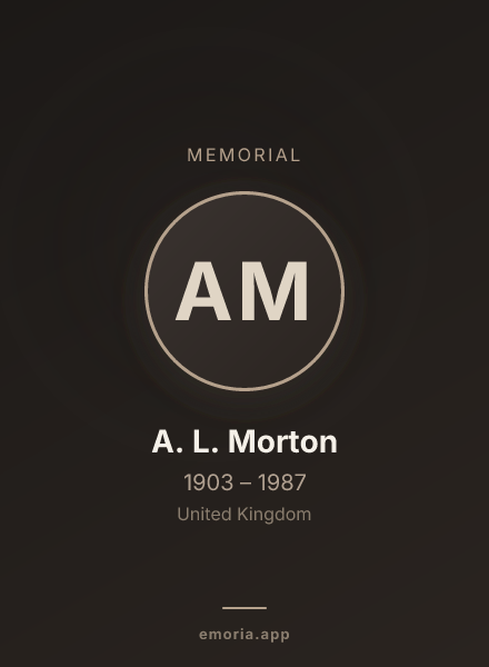 Memorial portrait of A. L. Morton