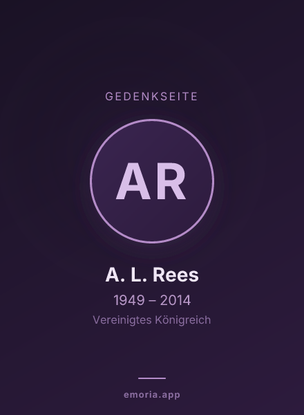 Gedenkportrait von A. L. Rees