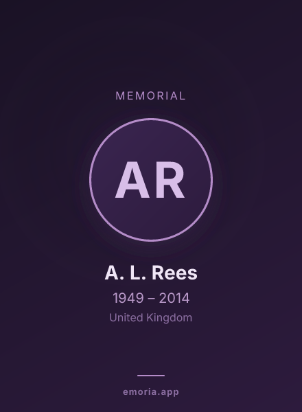 Memorial portrait of A. L. Rees