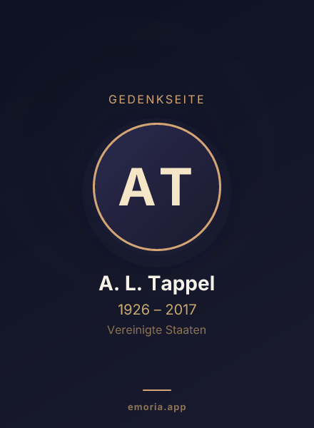 Gedenkportrait von A. L. Tappel