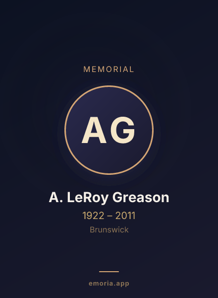Memorial portrait of A. LeRoy Greason
