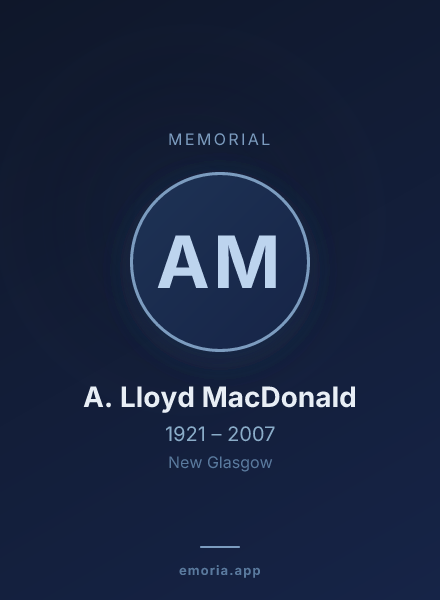 Memorial portrait of A. Lloyd MacDonald
