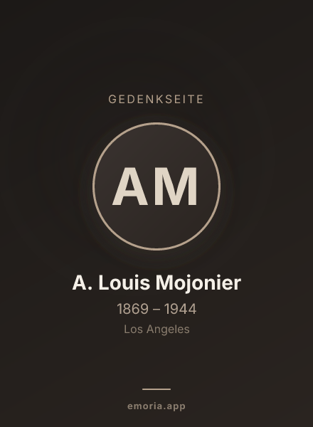 Gedenkportrait von A. Louis Mojonier