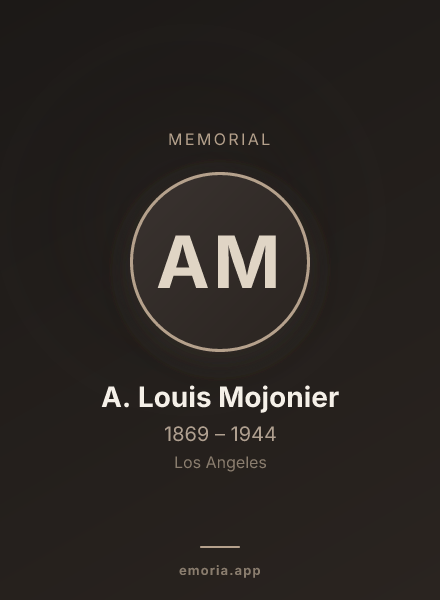Memorial portrait of A. Louis Mojonier