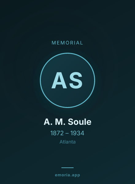 Memorial portrait of A. M. Soule