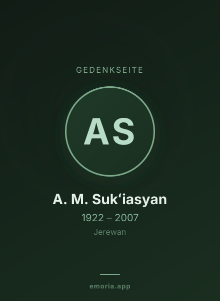 Gedenkportrait von A. M. Sukʻiasyan