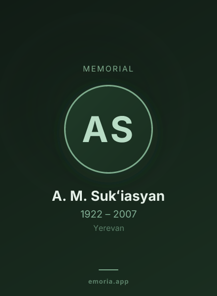 Memorial portrait of A. M. Sukʻiasyan