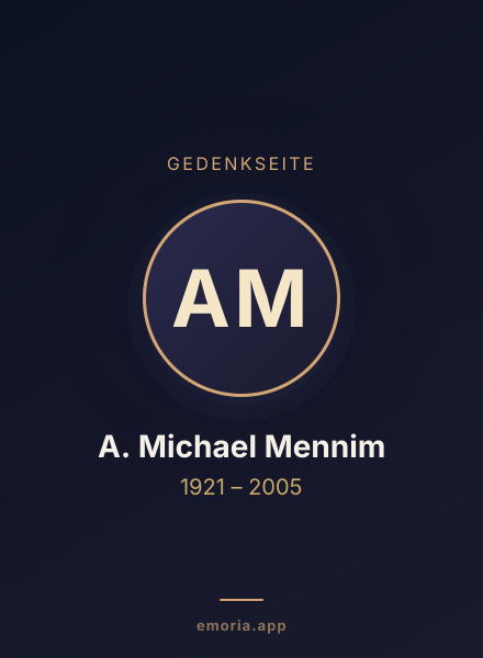 Gedenkportrait von A. Michael Mennim