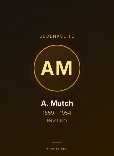 Gedenkportrait von A. Mutch