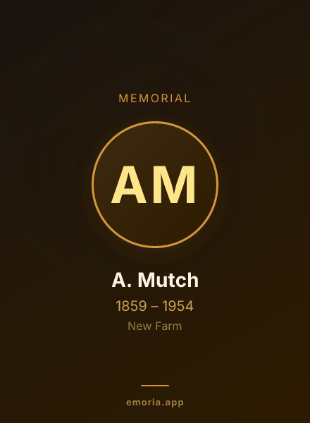 Memorial portrait of A. Mutch