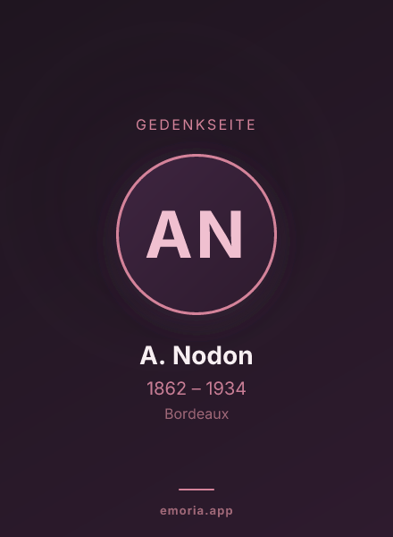 Gedenkportrait von A. Nodon