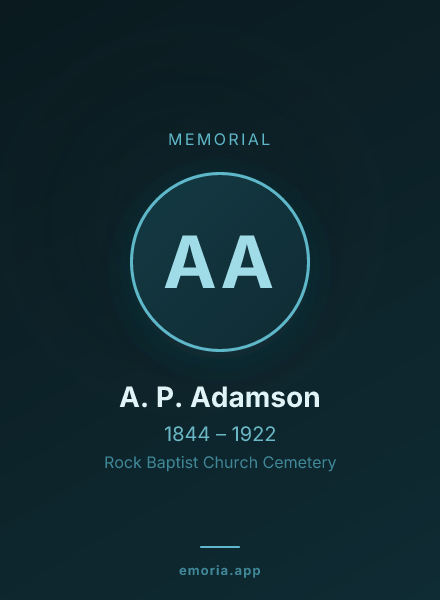 Memorial portrait of A. P. Adamson