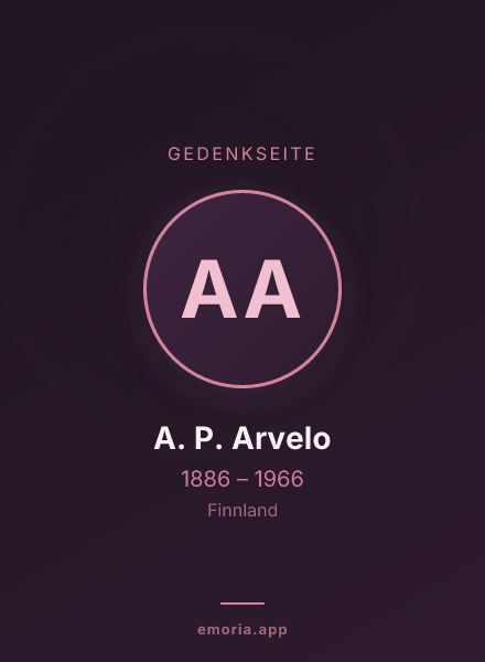 Gedenkportrait von A. P. Arvelo