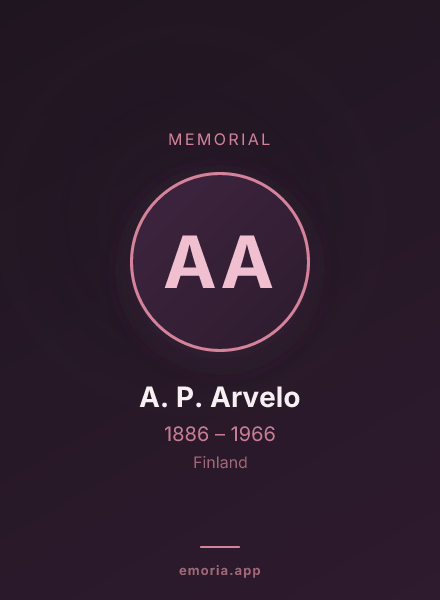 Memorial portrait of A. P. Arvelo