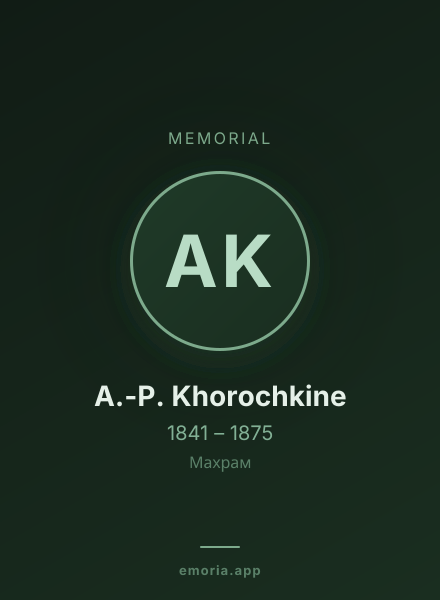 Memorial portrait of A.-P. Khorochkine