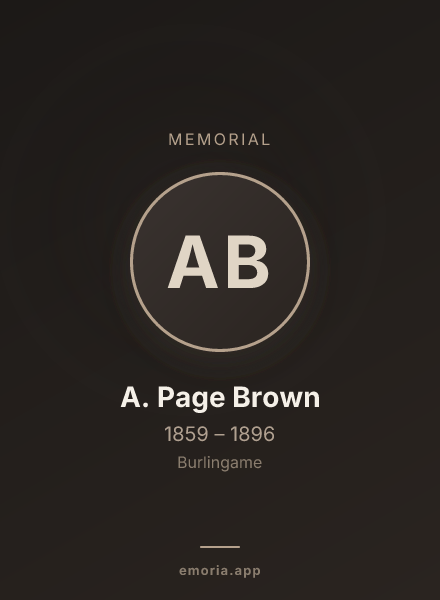 Memorial portrait of A. Page Brown