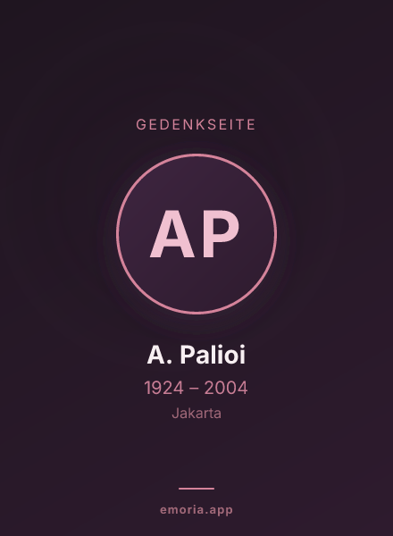 Gedenkportrait von A. Palioi