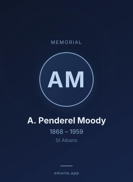 Memorial portrait of A. Penderel Moody