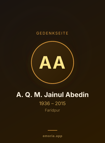 Gedenkportrait von A. Q. M. Jainul Abedin