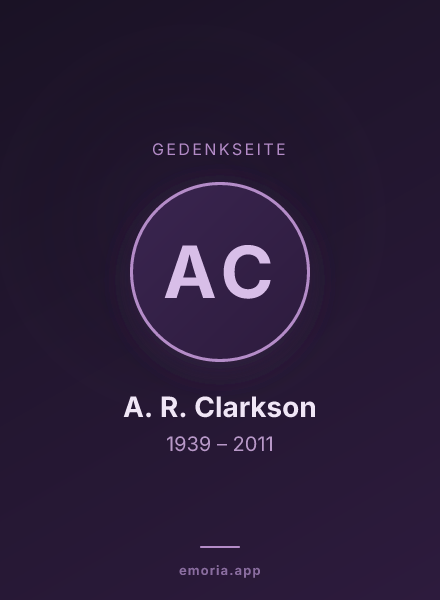 Gedenkportrait von A. R. Clarkson
