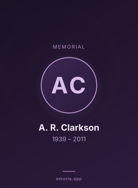 Memorial portrait of A. R. Clarkson