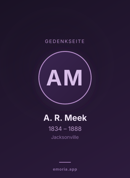 Gedenkportrait von A. R. Meek