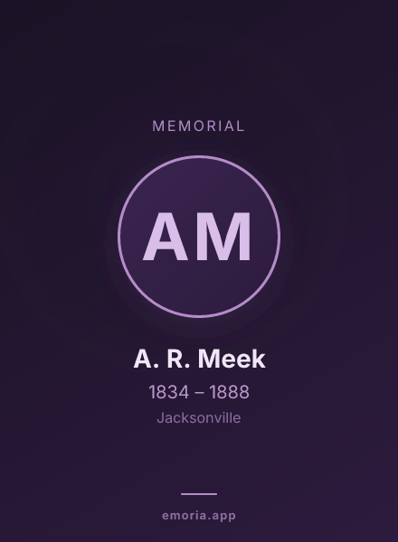 Memorial portrait of A. R. Meek