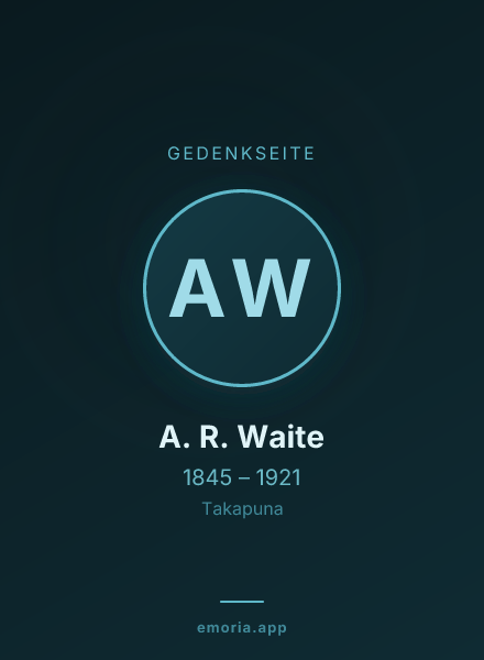 Gedenkportrait von A. R. Waite