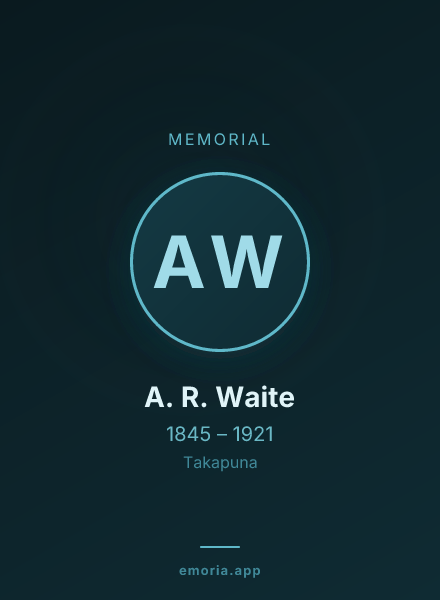 Memorial portrait of A. R. Waite