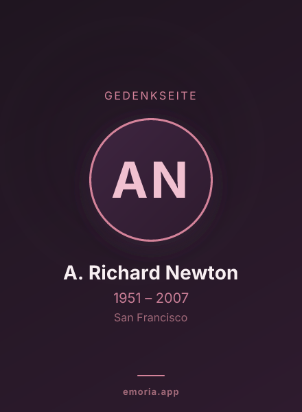 Gedenkportrait von A. Richard Newton