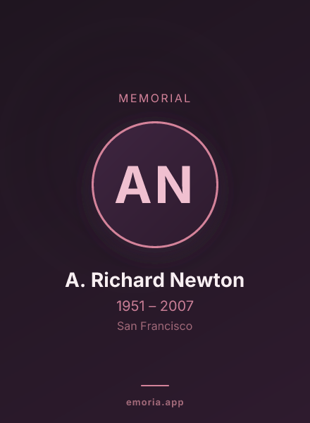 Memorial portrait of A. Richard Newton