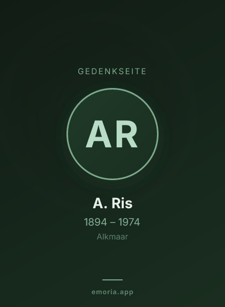 Gedenkportrait von A. Ris