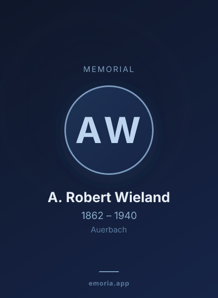 Memorial portrait of A. Robert Wieland