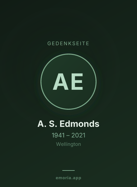 Gedenkportrait von A. S. Edmonds