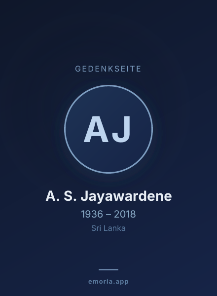 Gedenkportrait von A. S. Jayawardene
