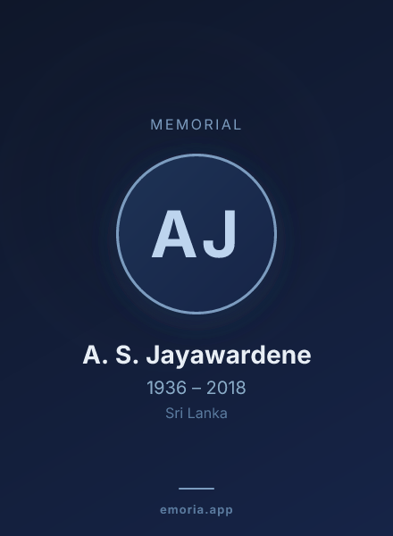 Memorial portrait of A. S. Jayawardene