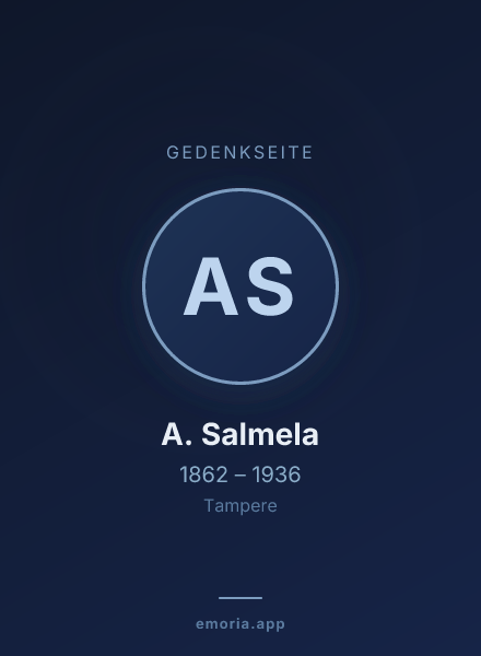 Gedenkportrait von A. Salmela