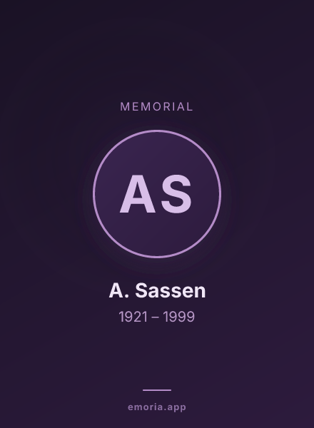 Memorial portrait of A. Sassen