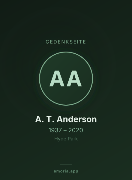 Gedenkportrait von A. T. Anderson