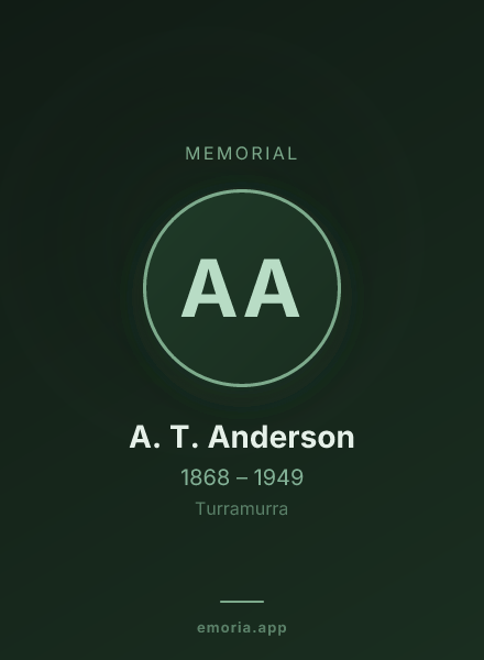 Memorial portrait of A. T. Anderson