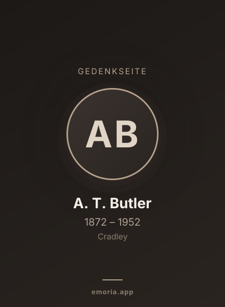 Gedenkportrait von A. T. Butler