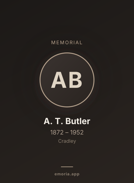 Memorial portrait of A. T. Butler