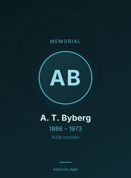 Memorial portrait of A. T. Byberg