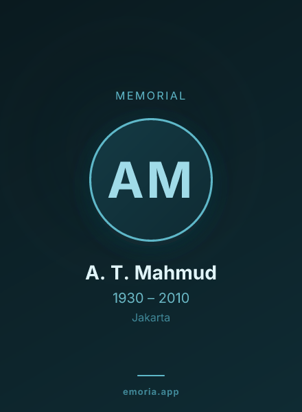 Memorial portrait of A. T. Mahmud