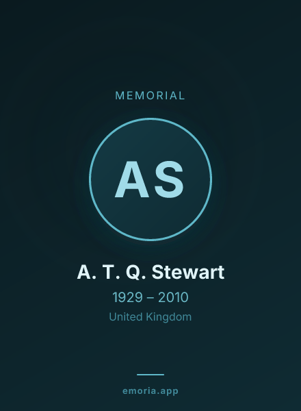 Memorial portrait of A. T. Q. Stewart